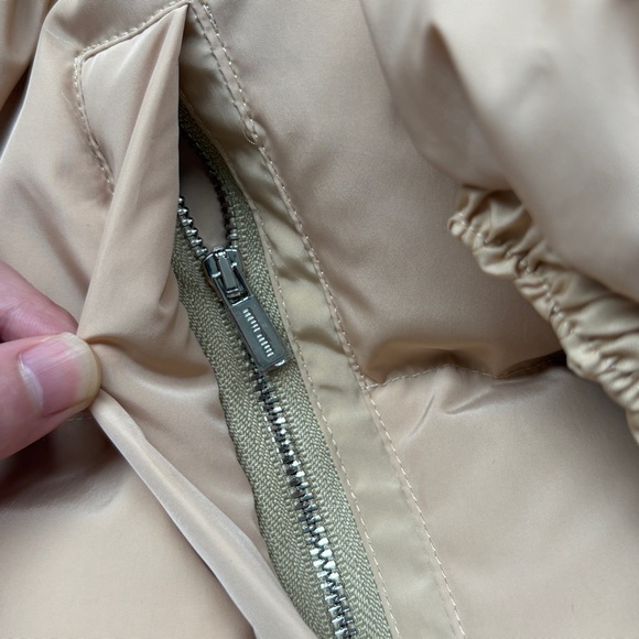 Miu Miu Suede-Trimmed Down Jacket With Lapel - Picture 5 of 8